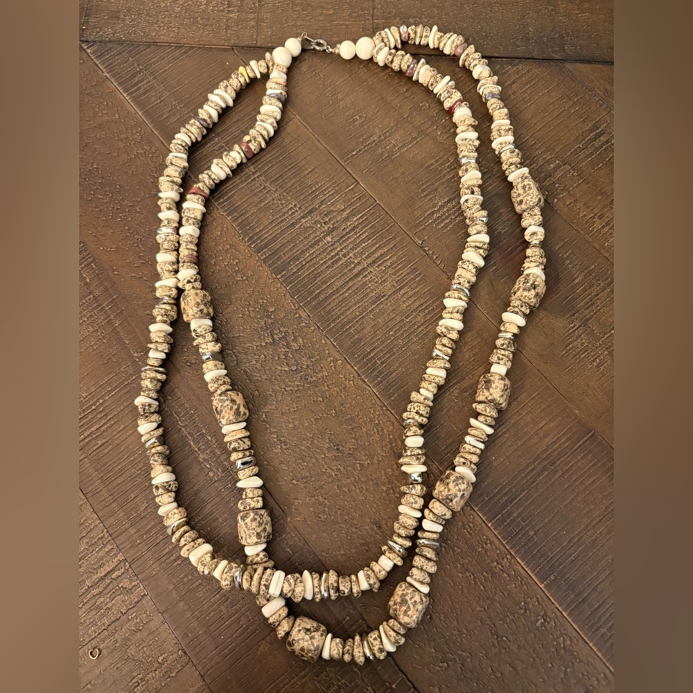 Beaded Stone Necklace #337